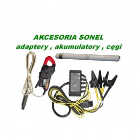 Akcesoria Sonel: adaptery , cęgi , akumulatory