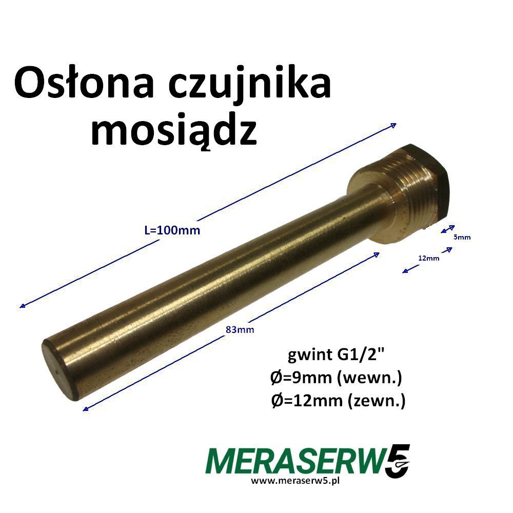 oslona 100mm mosiądz