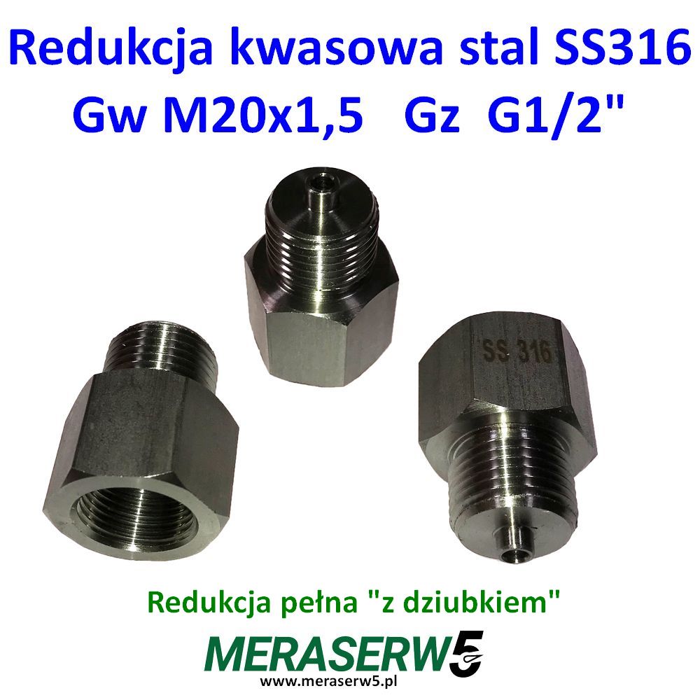 redukcja pelna 316l m20 12