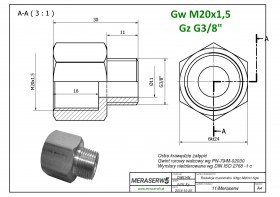 Gw M20x1,5  Gz G3/8