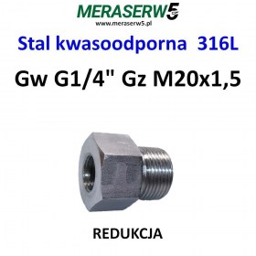 Gw G1/4 Gz M20x1,5 316l